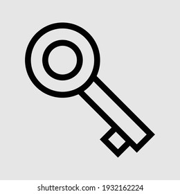 ilustración de vector aislado de icono de esquema clave