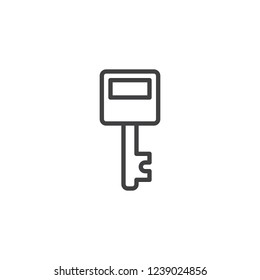 Key outline icon. linear style sign for mobile concept and web design. Secure key simple line vector icon. Password symbol, logo illustration. Pixel perfect vector graphics