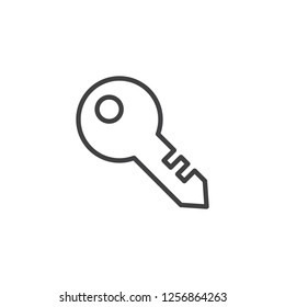Key outline icon. linear style sign for mobile concept and web design. key simple line vector icon. Password symbol, logo illustration. Pixel perfect vector graphics