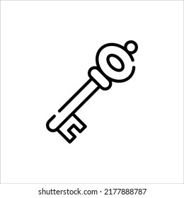 Key outline icon vector eps