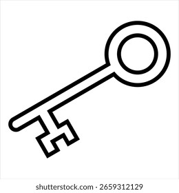 Ilustración vectorial de icono de esquema clave