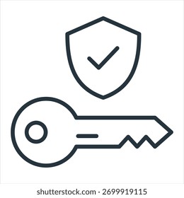 Ilustración vectorial de icono de esquema clave