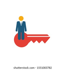 Key Owner icon. Simple element from blockchain icons collection. Creative Key Owner icon ui, ux, apps, software and infographics.
