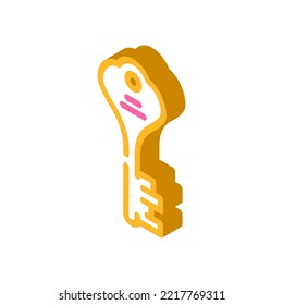 key padlock isometric icon vector. key padlock sign. isolated symbol illustration