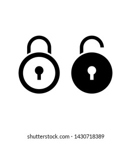 key, padlock symbol icon vector illustration