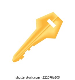 key paper art icon isolated