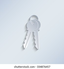 key - paper vector icon