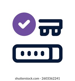key password dual tone icon. Sleek and modern vector icon for websites, mobile apps, marketing materials, and corporate design. Fully scalable and ready to use.