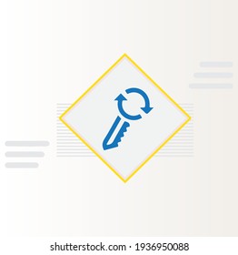 key password icon isolated white background