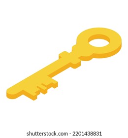 Key password icon. Isometric of key password vector icon for web design isolated on white background