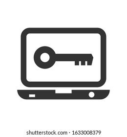 key, password icon, vector graphics