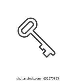 Key password line icon, outline vector sign, linear style pictogram isolated on white. Symbol, logo illustration. Editable stroke. Pixel perfect