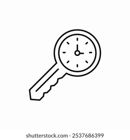 key password time icon sign vector