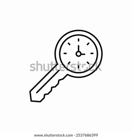 key password time icon sign vector