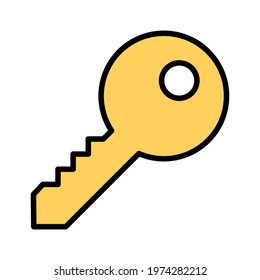 Key, password, unlock icon vector image. Can also be used for internet security. Suitable for use on web apps, mobile apps and print media.