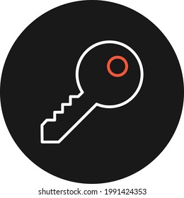 Clave, contraseña, desbloquear imagen vectorial de icono. También se puede usar para la seguridad de internet. Idóneo para aplicaciones web, aplicaciones móviles y medios impresos.