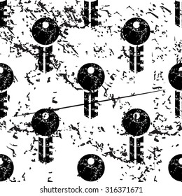 Key pattern, grunge, black image on white background
