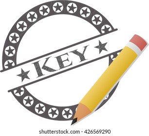 Key pencil effect