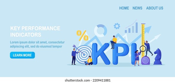 Key Performance Indicator. Businessman using measuring tape to measure KPI. Business success, performance measurement, target achievement. Data review, evaluation. Analytics tool, financial management