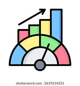 Elemento de ícone do indicador chave de desempenho para design