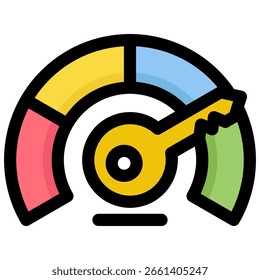 Símbolo do ícone Indicador Chave de Desempenho. Ilustração vetorial.