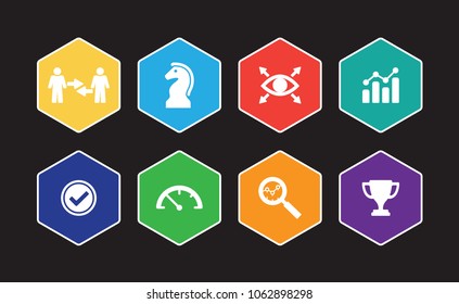 Key Performance Indicator Infographic Icon Set