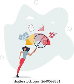 Wichtiger Leistungsindikator oder KPI für die Bewertung des Unternehmenserfolgs. Lebensdauer der Zeichen.