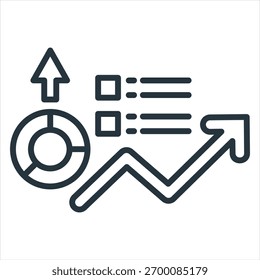 Ilustração do vetor do ícone de estrutura de tópicos do indicador principal de desempenho
