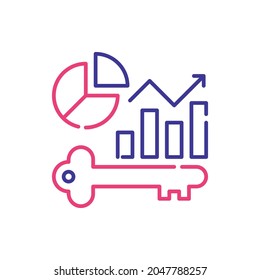 Key performance Indicator vector 2 colour icon style illustration. EPS 10 file