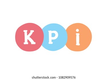 Key Performance Indicator vector business acronym. KPI marketing concept.