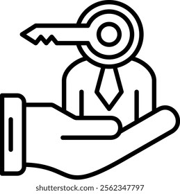 Key Person Icon Element For Design