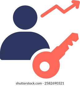 Key Person Icon Element For Design