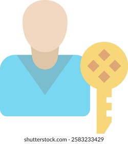 Key Person Icon Element For Design