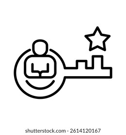 Key Person Icon Element for Design