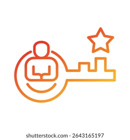 Key Person Icon Element for Design