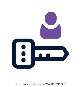 key person icon. vector dual tone icon for your website, mobile, presentationation, and logo design.