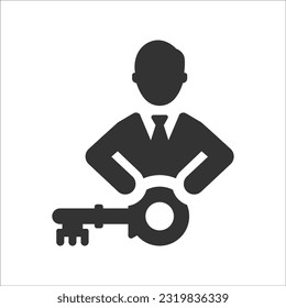 Key person icon, Vector Graphics