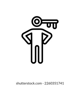 Key Person icon in vector. Logotype