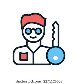 Key Person icon in vector. Logotype