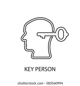 key person line icon
