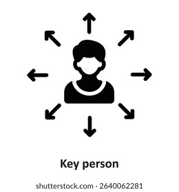 Key person Vector Icon which can easily modify or edit
