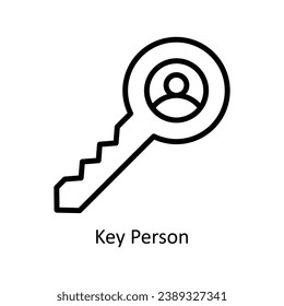 Key Person vector  outline Design illustration. Symbol on White background EPS 10 File