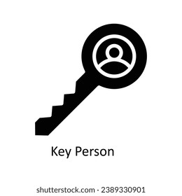 Key Person vector  Solid Design illustration. Symbol on White background EPS 10 File