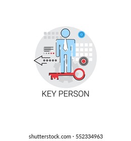 Key Person Worker Potential Business Concept Vector Illustration