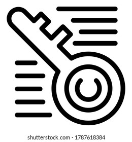 Schlüsselsymbol für persönliche Daten. Rahmenschlüssel, persönliche Informationen, Vektorsymbol für Webdesign einzeln auf weißem Hintergrund