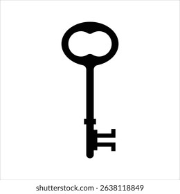 Key. Pictogram. Iconic illustration. White background.