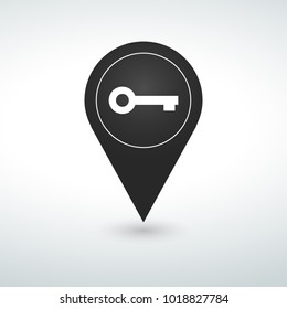 Key Pin Map Pin Icon
