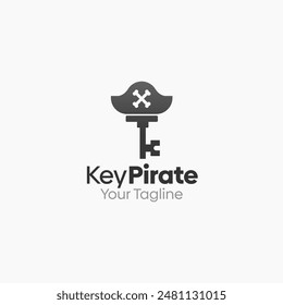 Key Pirate Logo Vector Template Design. Good for Business, Start up, Agency, and Organization