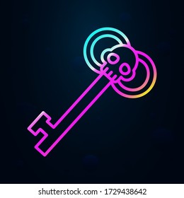 Icono de nolan pirata. Línea delgada simple, contorno vector de iconos Piratas para ui y ux, sitio web o aplicación móvil