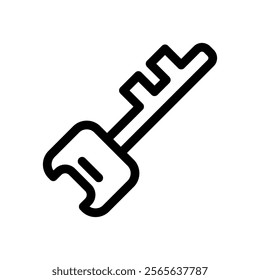 Key pixel perfect vector line icon